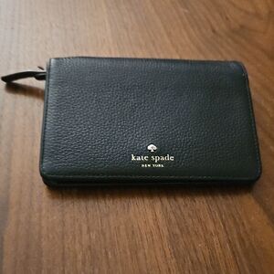 Kate Spade Black Pebbled Leather Wallet